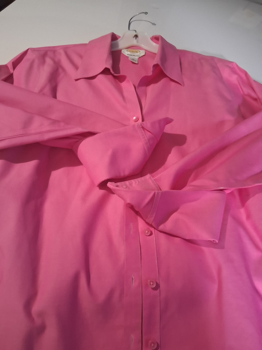 Talbots Bright Pink Button-Up Dress Shirt